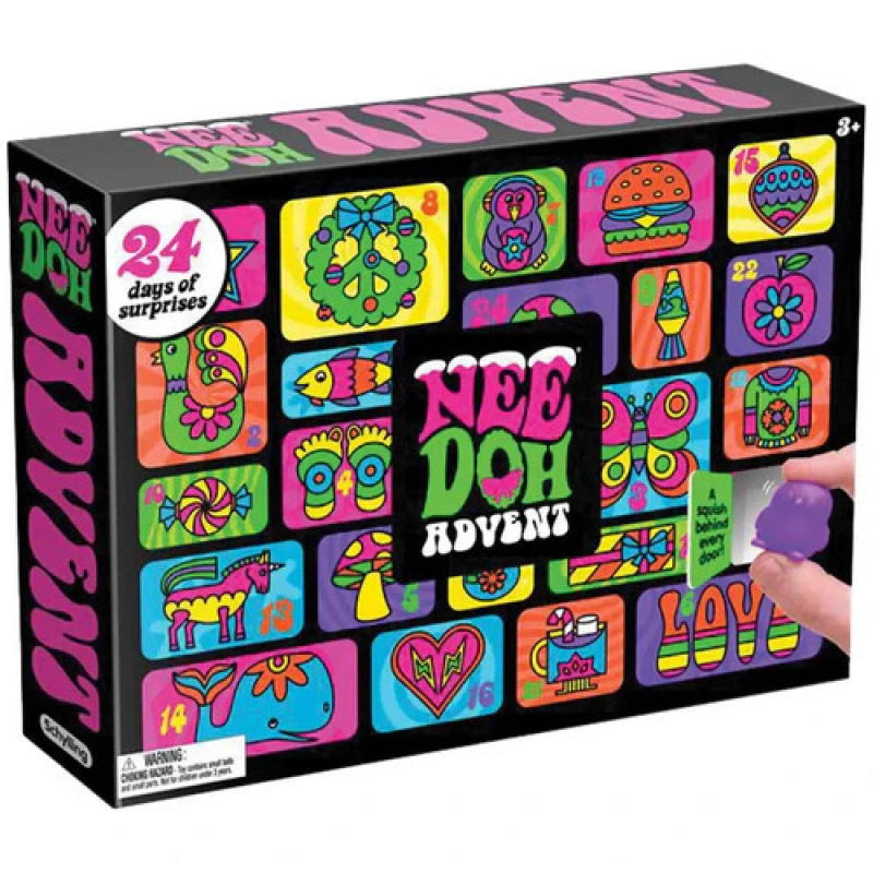 Advent Calendar Gift - ปฏิทินปฏิสัมภณ์แบบกล่องสุ่ม NeeDoh ปี 2026 ของขวัญปฏิทินใหม่ กล่องสุ่มพร้อมของเล่นบีบมีเสียง
