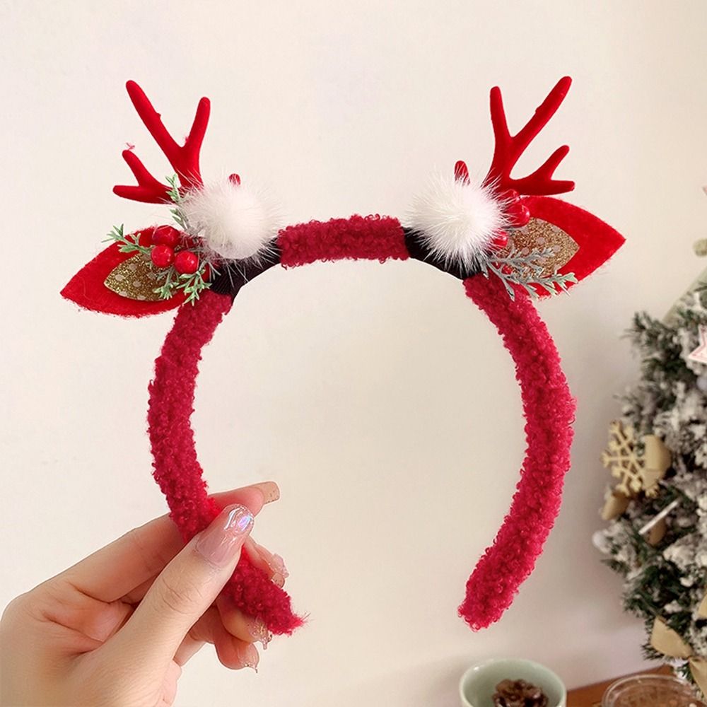 Reindeer Antlers Headband - ที่คาดผมคริสต์มาสสุดน่ารัก ที่คาดผมกวางเรนเดียร์ ที่คาดผมเขากวางเอลก์ ที่คาดผมเขาสัตว์ ที่คาดผมกวางสำหรับเด็กผู้หญิง