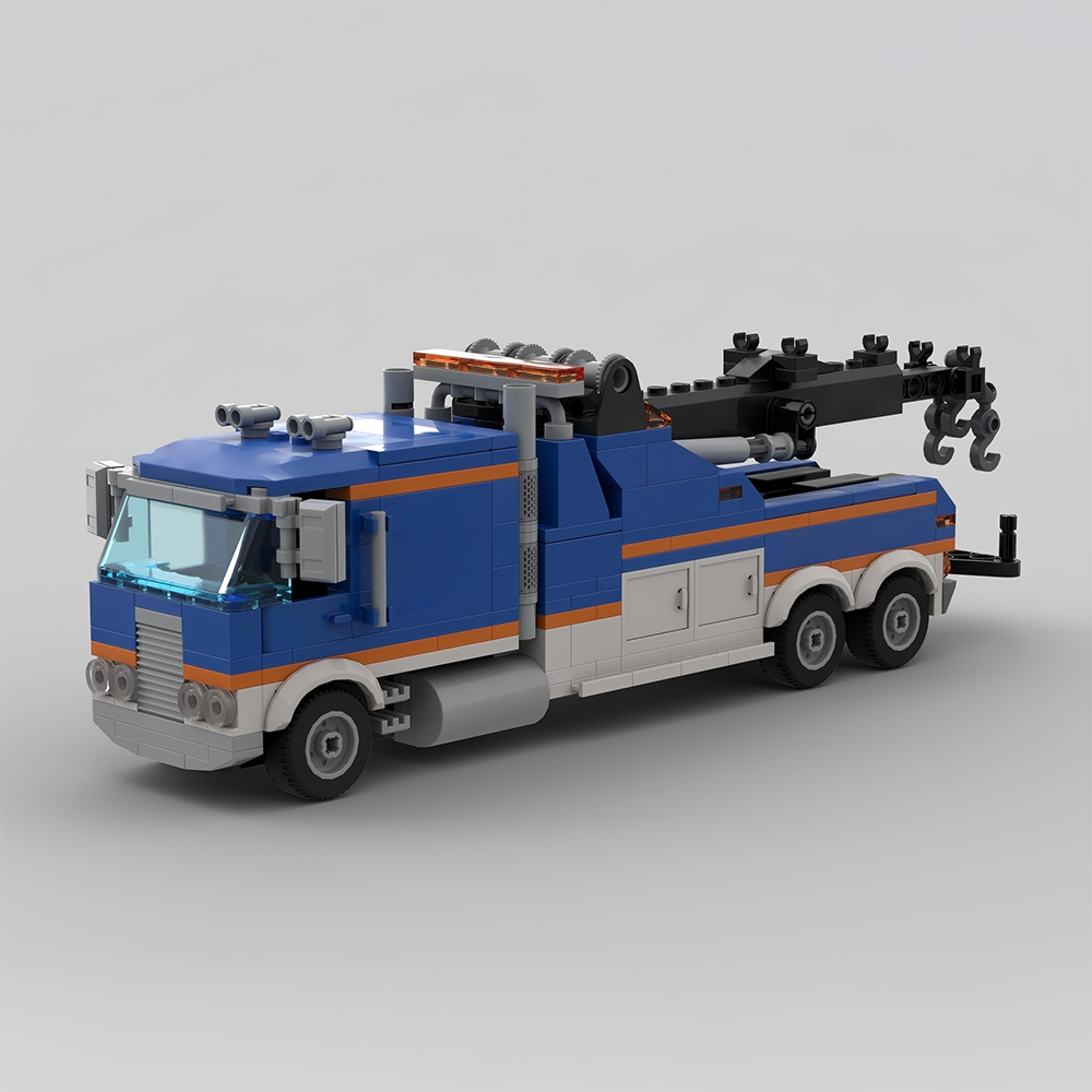 Lego Set Creator - ชุดของเล่นตัวต่อรถบรรทุกหน้าตัดแบบโมดูลาร์ รุ่นใหม่ MOC City Traffic Cab