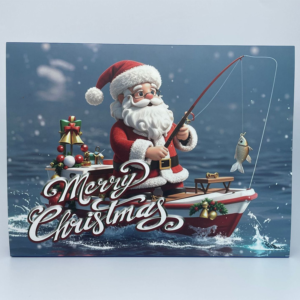 Advent Calendar Gift - กล่องของขวัญอุปกรณ์ตกปลาคริสต์มาส ปฏิทินนับถอยหลัง 24 วันของคริสต์มาส ปฏิทินจุติพร้อมเหยื่อตกปลาสำหรับนักตกปลา ผู้ชาย