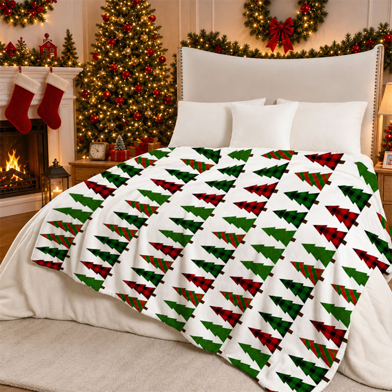 ผ้าห่มลายสก็อตคริสต์มาสพร้อมลา - Christmas Throw Blanket บทวิจารณ์และราคา