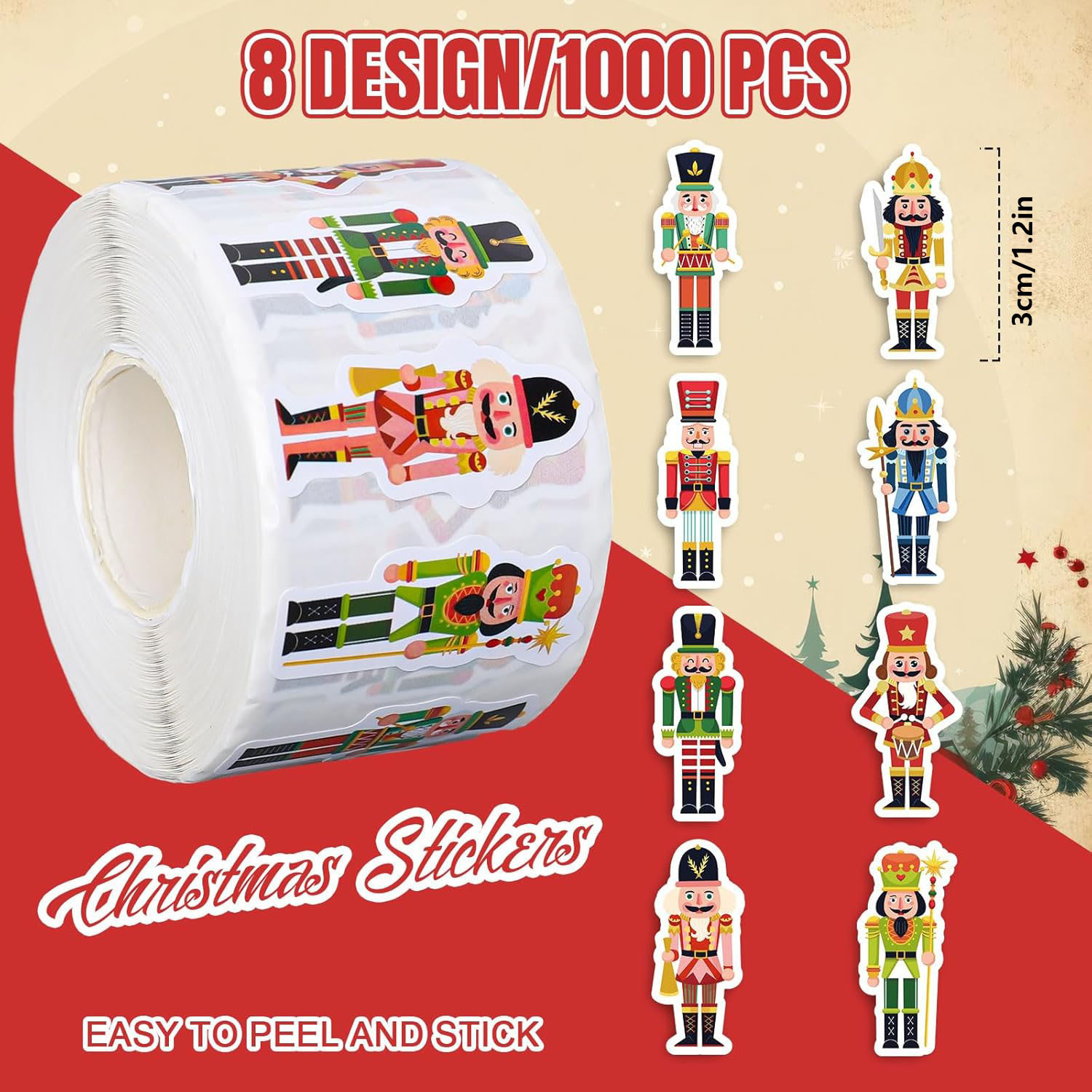 สติกเกอร์ธีมคริสต์มาสนัทแครกเก - Nutcracker Figurine บทวิจารณ์และราคา