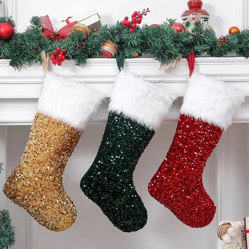 ถุงเท้าคริสต์มาสแบบพิมพ์ลายซับ - Christmas Stocking Hanging บทวิจารณ์และราคา