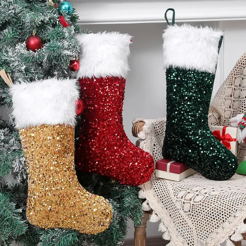 ถุงเท้าคริสต์มาสแบบพิมพ์ลายซับ - Christmas Stocking Hanging บทวิจารณ์และราคา